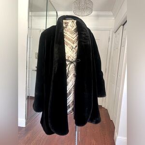 Black Faux Fur Swing Coat Rich & Luxurious, Warm & Elegant
Dressy Coat